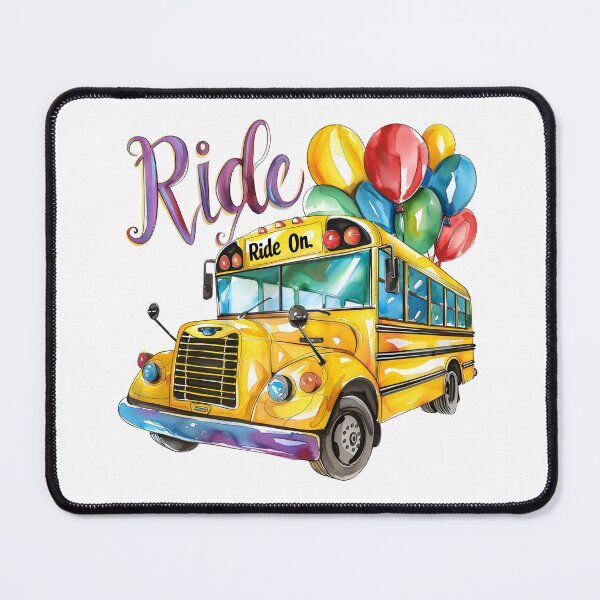 Item preview, "Back-to-School Ride: Colorful School Bus" designed and sold by Mahakamel.