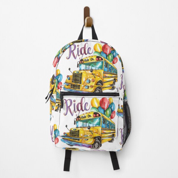 Item preview, "Back-to-School Ride: Colorful School Bus" designed and sold by Mahakamel.