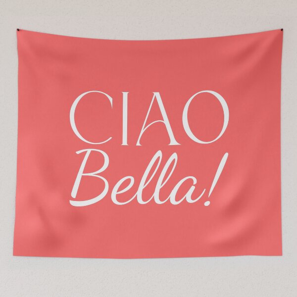 Item preview, Ciao Bella! Italian Words White designed and sold by Jeallan Designs.
