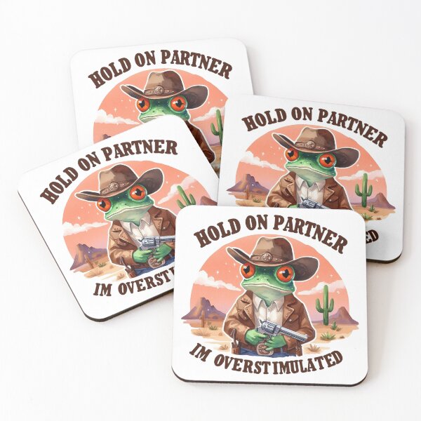 Item preview, Hold On Partner Im Overstimulated designed and sold by maximinano100k.