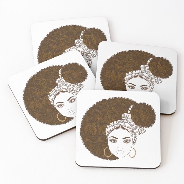Item preview,  Afro Girl Brown Afro  designed and sold by Design Den.