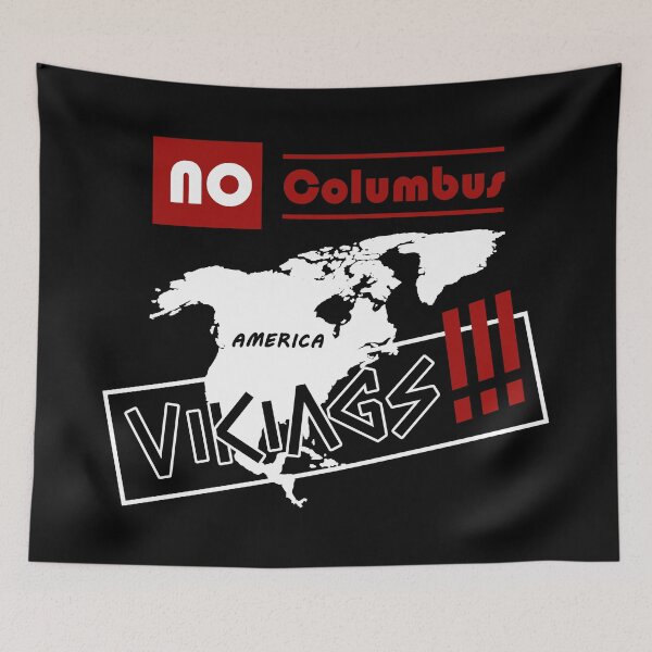 Item preview, No Columbus. Vikings (for black items) designed and sold by VikingDazo.