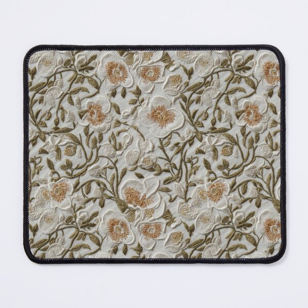 Item preview, Patrón de flores botánicas blancas: bordado falso designed and sold by FlowerMeFlorals.