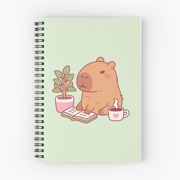Item preview, Cute Capybara Enjoying A Good Read And Coffee designed and sold by rustydoodle.