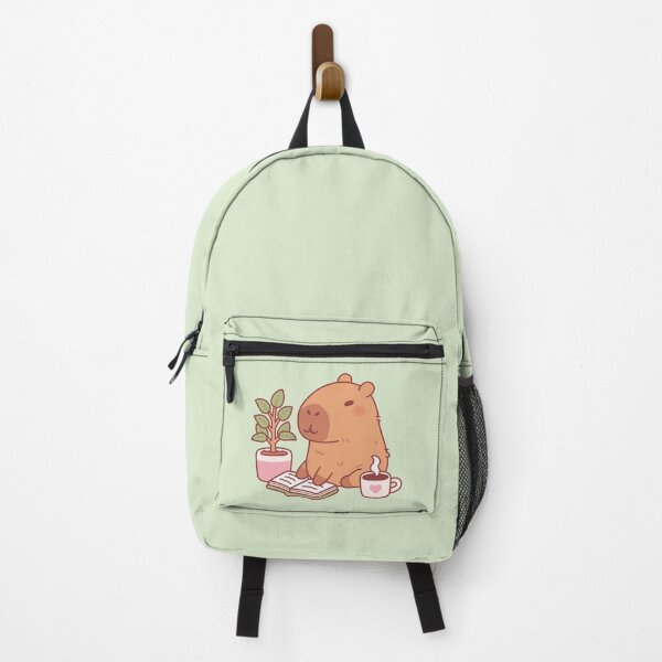 Item preview, Cute Capybara Enjoying A Good Read And Coffee designed and sold by rustydoodle.