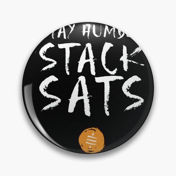 Item preview, Stay Humble, Stack Sats: Bitcoin Minimalist Tee-Shirt designed and sold by Cryptopile.
