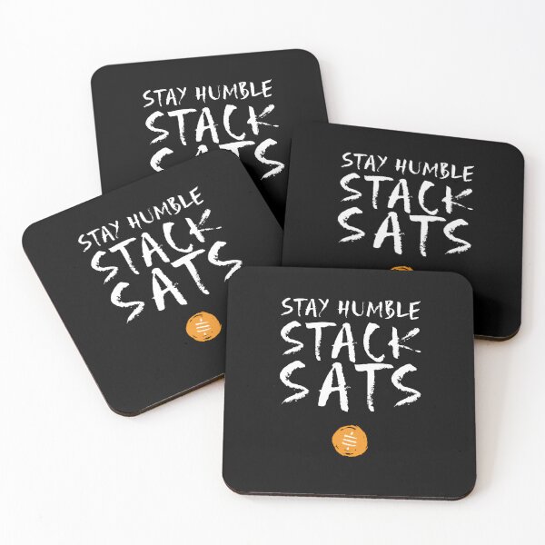 Item preview, Stay Humble, Stack Sats: Bitcoin Minimalist Tee-Shirt designed and sold by Cryptopile.