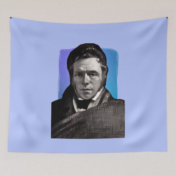 Item preview, Scottish Poet James Hogg - blue - illustration  designed and sold by Litstoy.