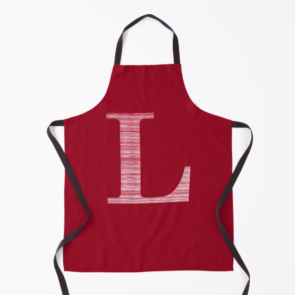 Item preview, Letter L Red Watercolor Stripes Initial Monogram designed and sold by theartofvikki.