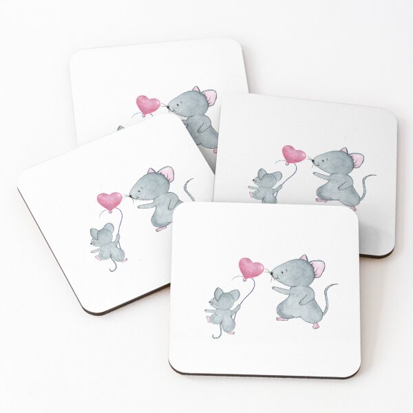 Item preview, Love in the Air: Adorable Mice with Heart Balloon Design designed and sold by AlexeyevZurga.