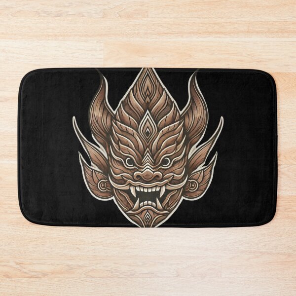 Item preview, Rustic Phi Ta Khon Mask – Traditional Thai Festival Art in Warm Tones designed and sold by MrDRK1536.