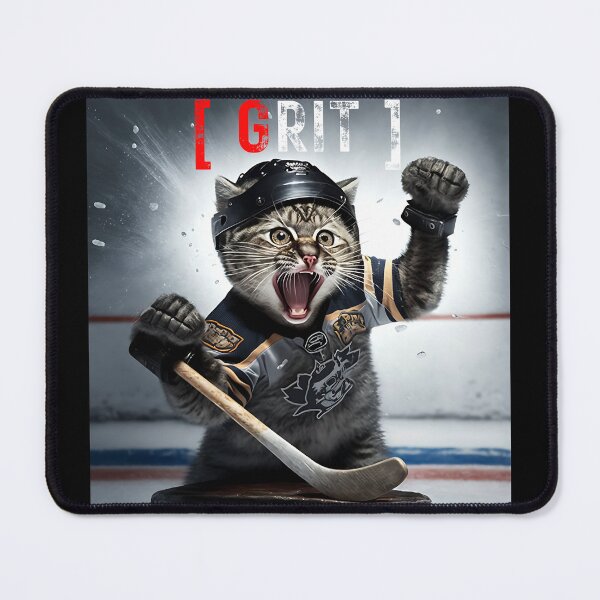 Item preview, Motivational Cat Sports Fan Gear | Inspirational Hockey Cat Design | Gritty Feline Lover Apparel designed and sold by Cat Attitude Studio.
