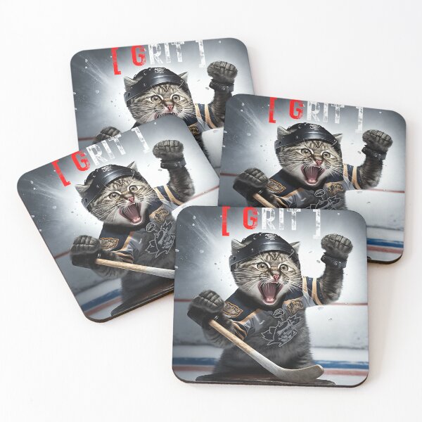 Item preview, Motivational Cat Sports Fan Gear | Inspirational Hockey Cat Design | Gritty Feline Lover Apparel designed and sold by Cat Attitude Studio.