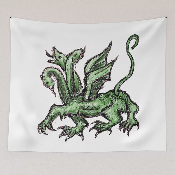Item preview, Medieval Creature Meme - Three-headed dragon designed and sold by VintageManiac.