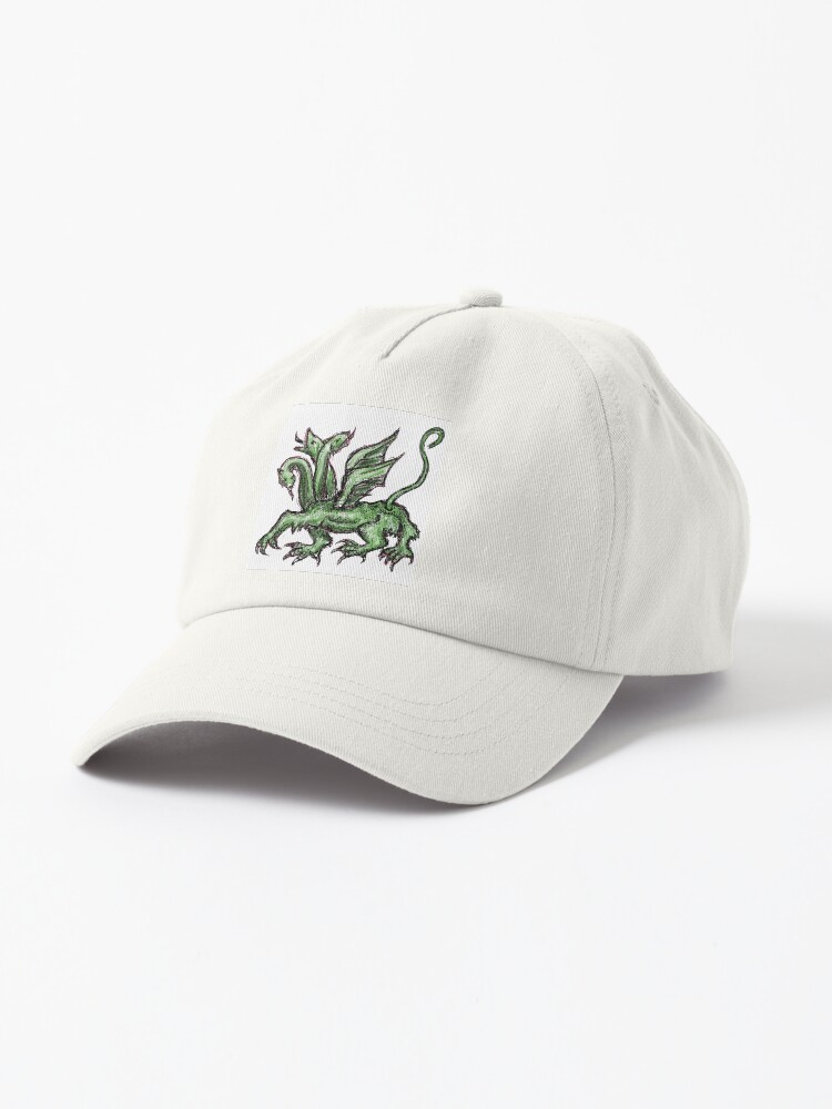 Imagen 1 de 7, Gorra con la obra Meme de criatura medieval: dragón de tres cabezas, diseñada y vendida por VintageManiac.