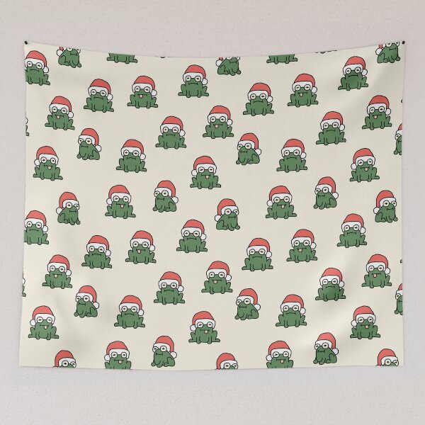 Item preview, christmas frogs - cream designed and sold by littlearrow.