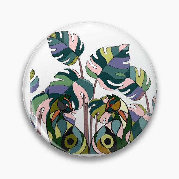Item preview, Couple cats under colorful trees designed and sold by AvabunnyGoods.