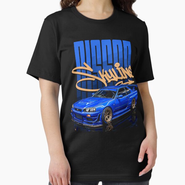 Aperçu de l'œuvre Vecteur de voiture de course bleu Skyline créée et vendue par Tokyo Retro.