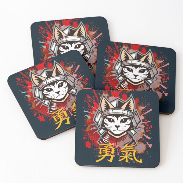 Item preview, Samurai Ninja Warrior Cat with Helmet designed and sold by navarraspain.