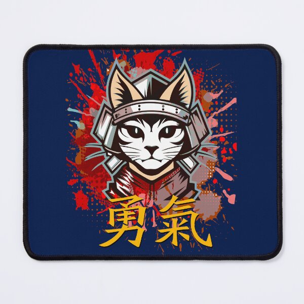 Item preview, Samurai Ninja Warrior Cat with Helmet designed and sold by navarraspain.