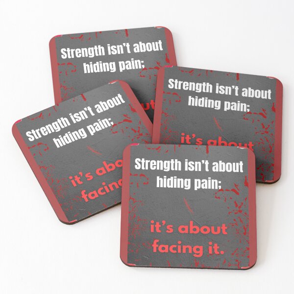 Item preview, Strength is not about hiding pain, it is about facing it. designed and sold by Art With Impact – Statement Art & Apparel for Deep Thinkers.