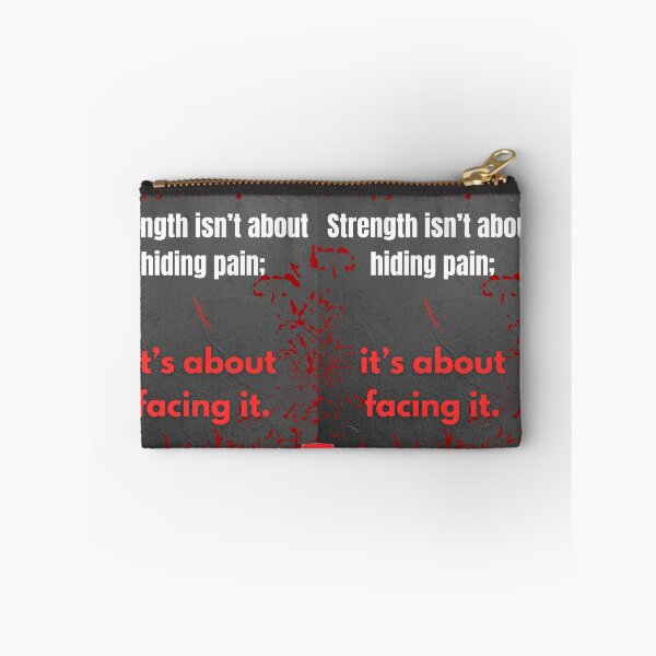 Item preview, Strength is not about hiding pain, it is about facing it. designed and sold by Art With Impact – Statement Art & Apparel for Deep Thinkers.