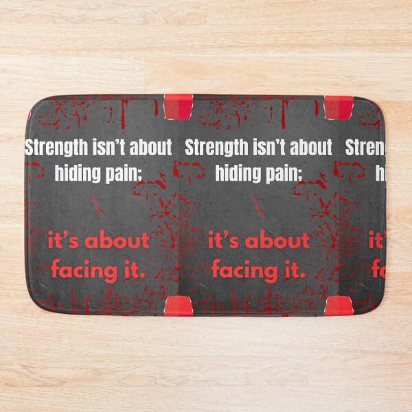 Item preview, Strength is not about hiding pain, it is about facing it. designed and sold by Art With Impact – Statement Art & Apparel for Deep Thinkers.