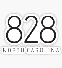 NORTH CAROLINA 828 • BLACK Sticker