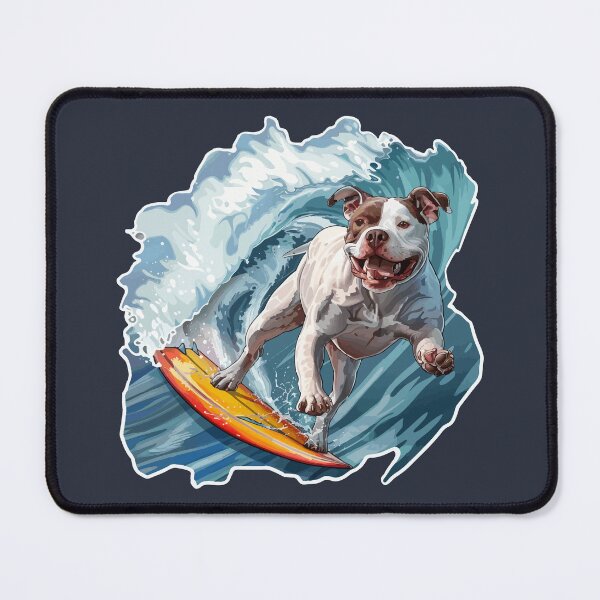 Item preview, Surfing American Pit Bull Terrier designed and sold by VelvetRoom.
