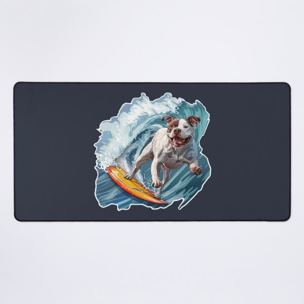 Item preview, Surfing American Pit Bull Terrier designed and sold by VelvetRoom.