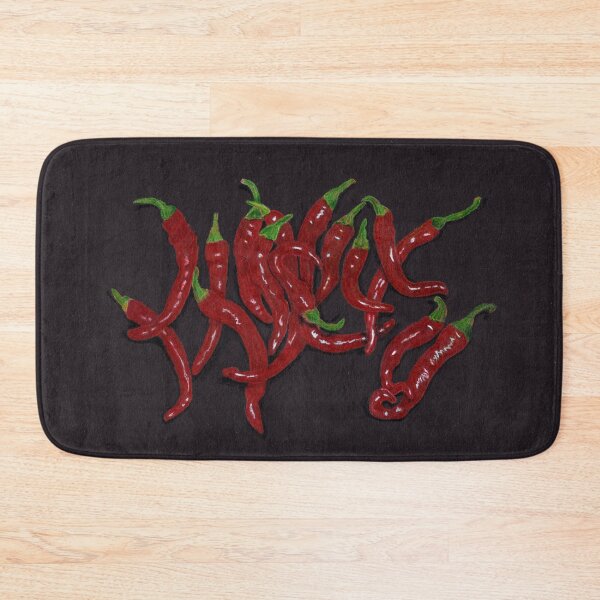 Item preview, Red Cayenne Peppers on Black designed and sold by The Elderberry Blossom.
