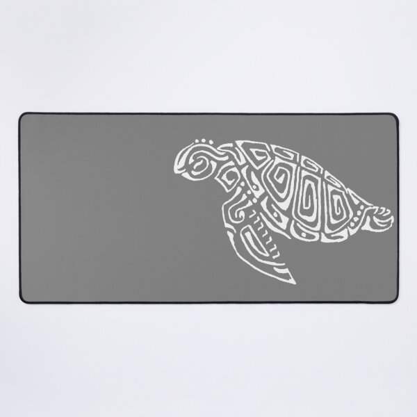 Item preview, White turtle tattoo style dark gray background designed and sold by Zamen.