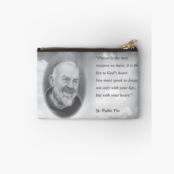 Item preview, Padre Pio Portrait Quote wall art designed and sold by ConorKeeganArt.