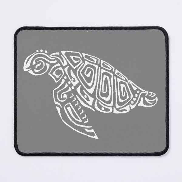 Item preview, White turtle tattoo style dark gray background designed and sold by Zamen.