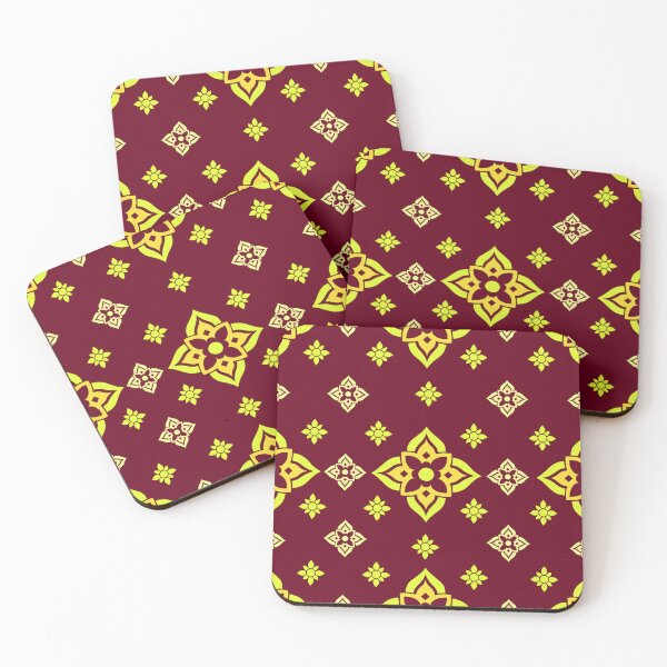 Item preview, thai inspired floral symmetrical seamless pattern in traditional design designed and sold by ploen kongsuwan.