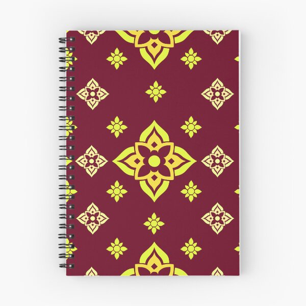 Item preview, thai inspired floral symmetrical seamless pattern in traditional design designed and sold by ploen kongsuwan.