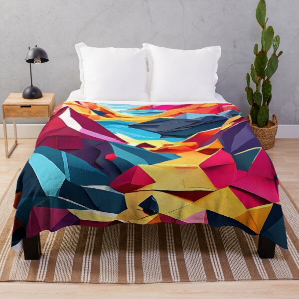 Item preview, Colorful low poly art with overlapping polygons and bright tones for a high-energy look  designed and sold by Tchoice.