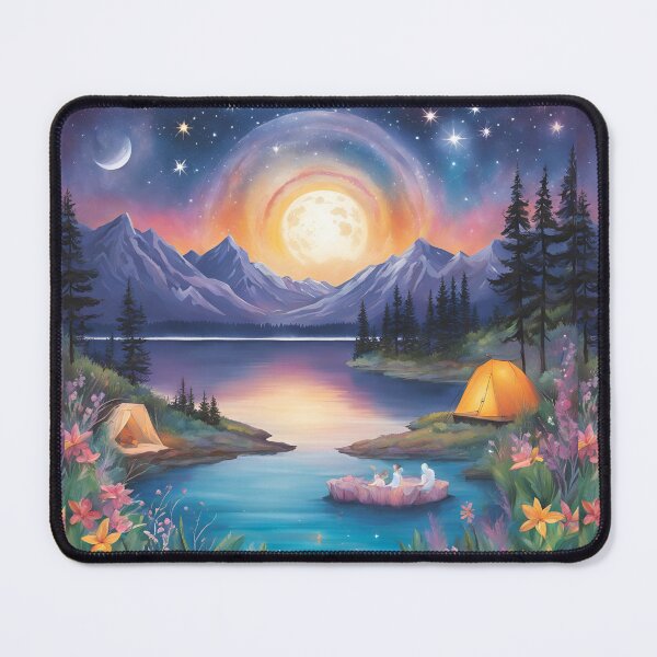 Item preview, Moonlit Mountain Camping Under the Stars designed and sold by Meta2Physical.