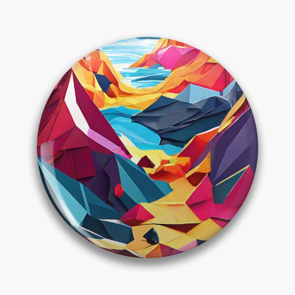 Item preview, Colorful low poly art with overlapping polygons and bright tones for a high-energy look  designed and sold by Tchoice.