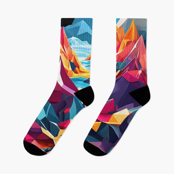 Aperçu de l'œuvre Art low poly coloré avec des polygones superposés et des tons vifs pour un look énergique créée et vendue par Tchoice.