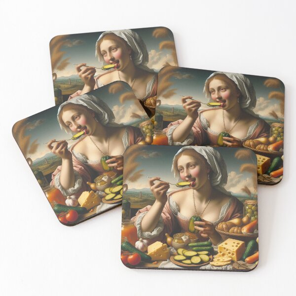 Item preview, Girl Dinner Renaissance Feast – Classical Still Life designed and sold by chibicatart.