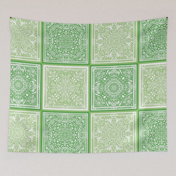 Item preview, Hand Draw Modern Cute Tile Pattern - Green designed and sold by AliceDreamland.