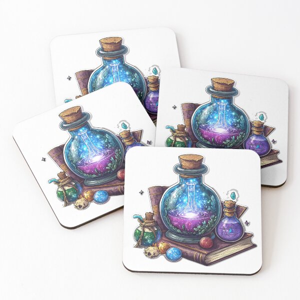 Item preview, Magical Potion Bottles and Spellbook Halloween Sticker designed and sold by Creet-Design.