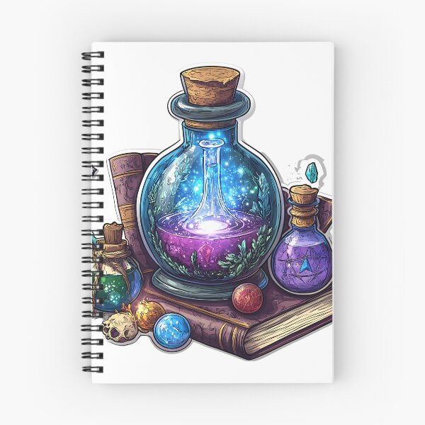 Item preview, Magical Potion Bottles and Spellbook Halloween Sticker designed and sold by Creet-Design.