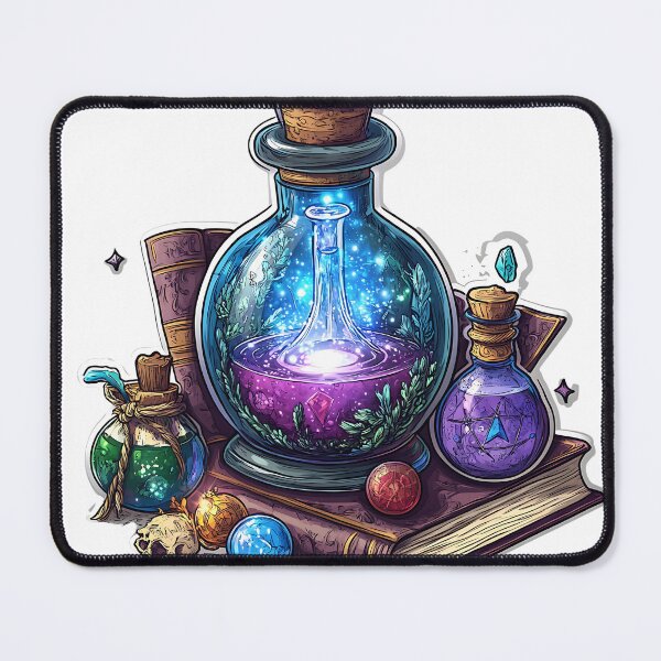 Item preview, Magical Potion Bottles and Spellbook Halloween Sticker designed and sold by Creet-Design.