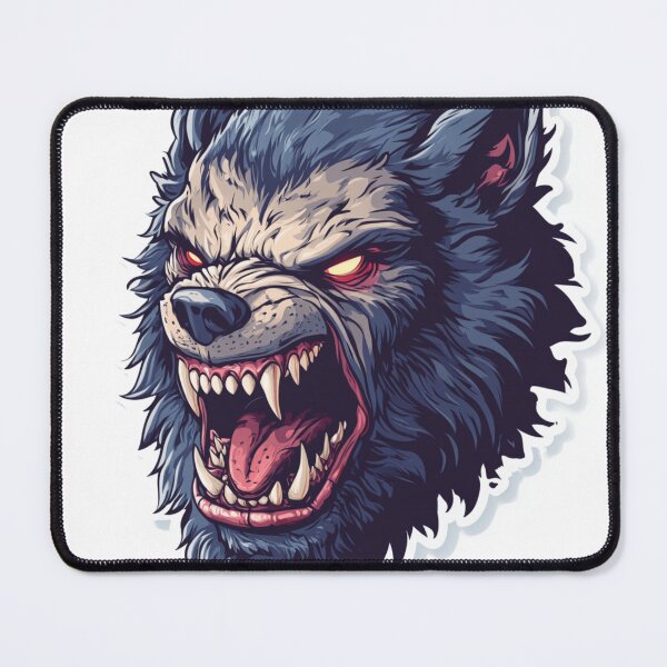 Item preview, Aggressive Werewolf Head Halloween Sticker designed and sold by Creet-Design.