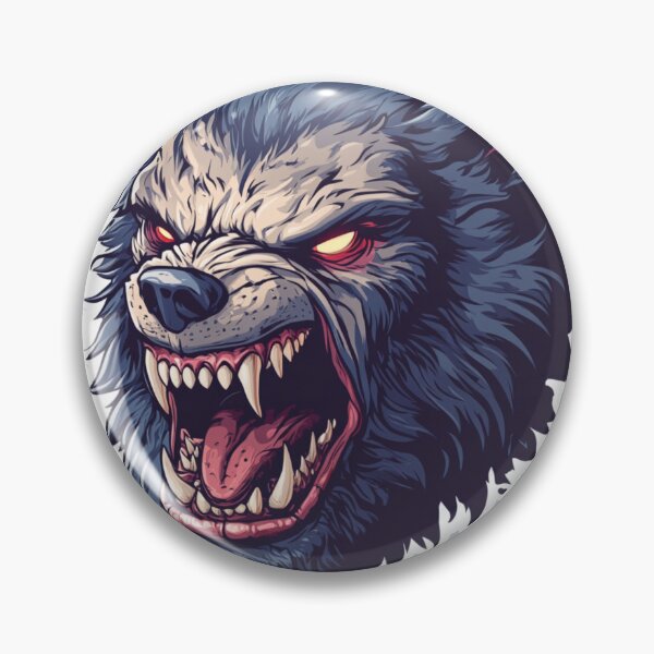 Item preview, Aggressive Werewolf Head Halloween Sticker designed and sold by Creet-Design.