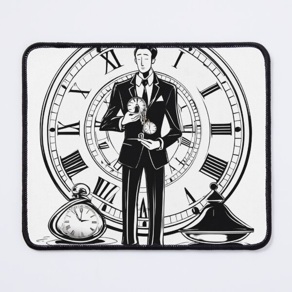 Item preview, Wojak in a Suit Holding a Melting Clock designed and sold by VibeTrendzLab.