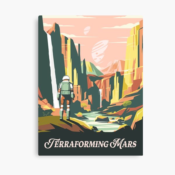 Item preview, TERRAFORMING MARS - Poster Inspired by Terraforming Mars / Retro Board Game Poster / Wall Art Print / Fantasy, Board Game, RPG, DnD / Home Decor Gift Idea designed and sold by RoleplayRealm.