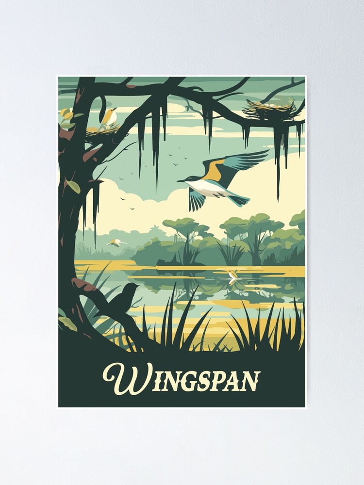 Thumbnail 1 of 3, Poster, WINGSPAN - Poster Inspired by Wingspan / Retro Board Game Poster / Wall Art Print / Fantasy, Board Game, RPG, DnD / Home Decor Gift Idea designed and sold by RoleplayRealm.